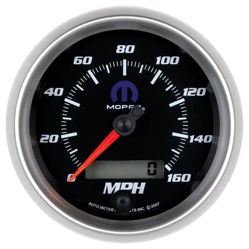 Autometer Mopar 3-3/8in 160 MPH Electric Programmable Speedometer Gauge - Black (ATM880022)