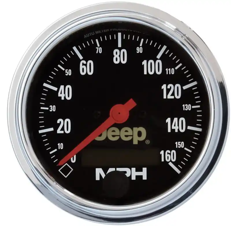 Autometer Jeep 3.375 In-Dash 0-160 MPH Electrical Speedometer Gauge - Programmable (ATM880244)