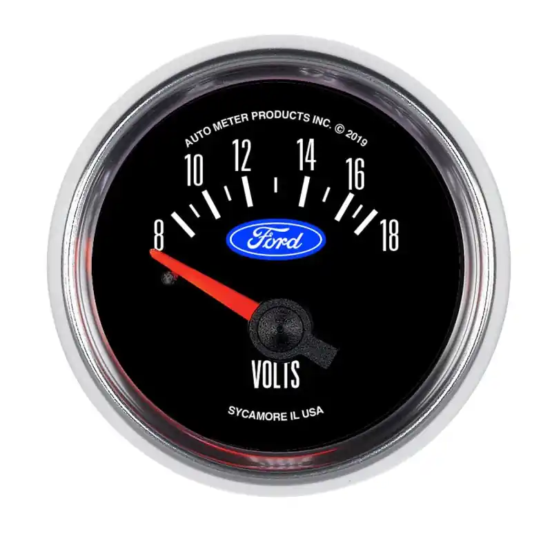 Autometer Ford 2-1/16in. 18V Electric Voltmeter Gauge (ATM880823)