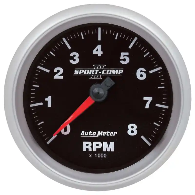 Autometer Sport-Comp II 3-3/8in 8K RPM SPN 190 Tachometer (ATM880829)