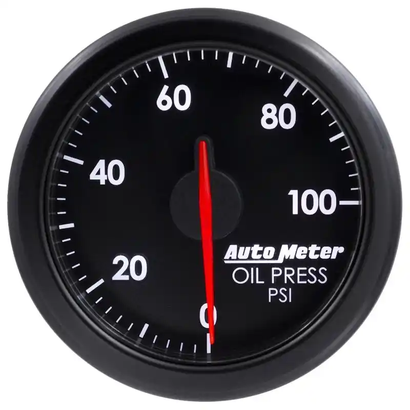 Autometer Airdrive 2-1/6in Oil Pressure Gauge 0-100 PSI - Black (ATM9152-T)