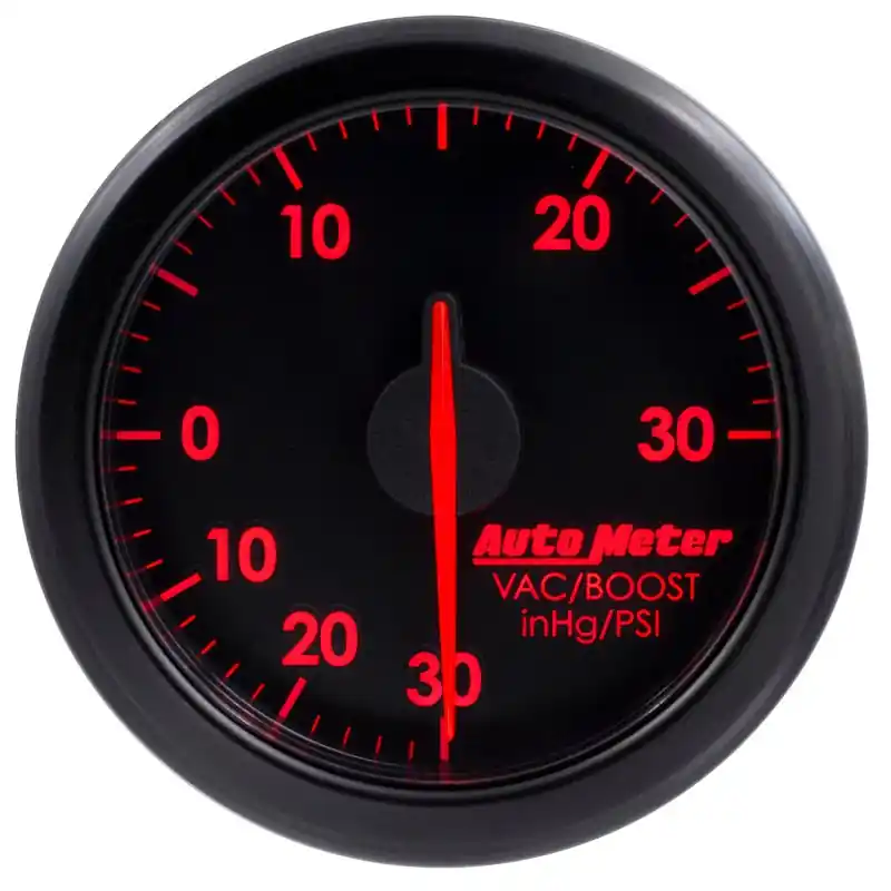 Autometer Airdrive 2-1/6in Boost/Vac Gauge 30in HG/30 PSI - Black (ATM9159-T)