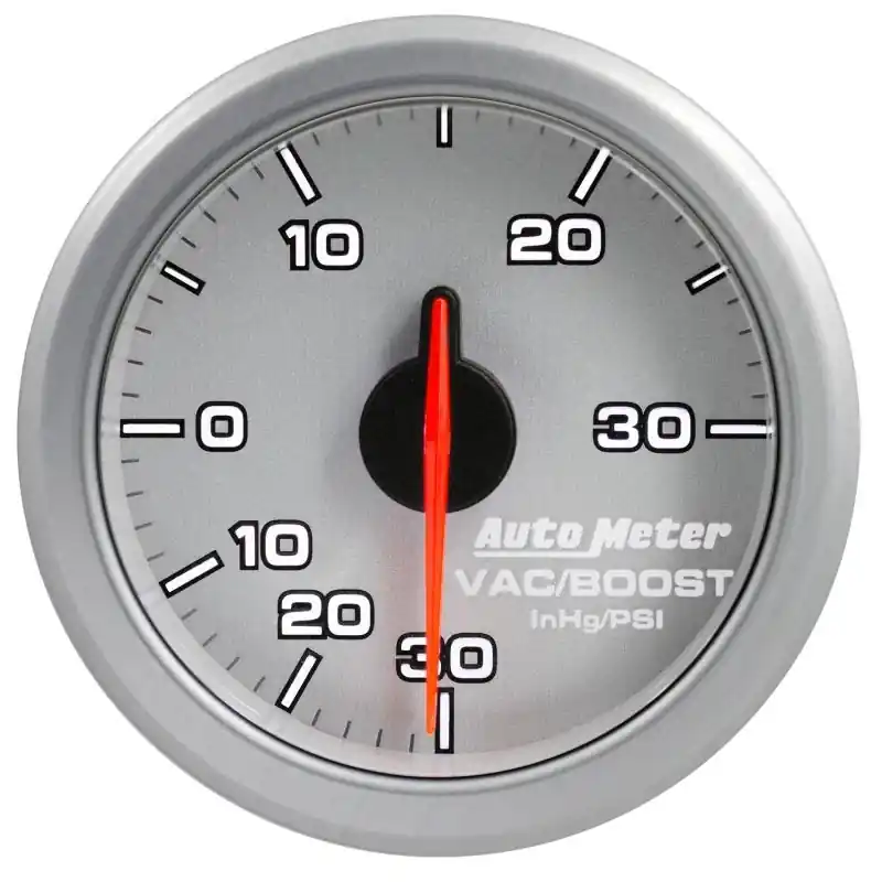 Autometer Airdrive 2-1/6in Boost/Vac Gauge 30in HG/30 PSI - Silver (ATM9159-UL)