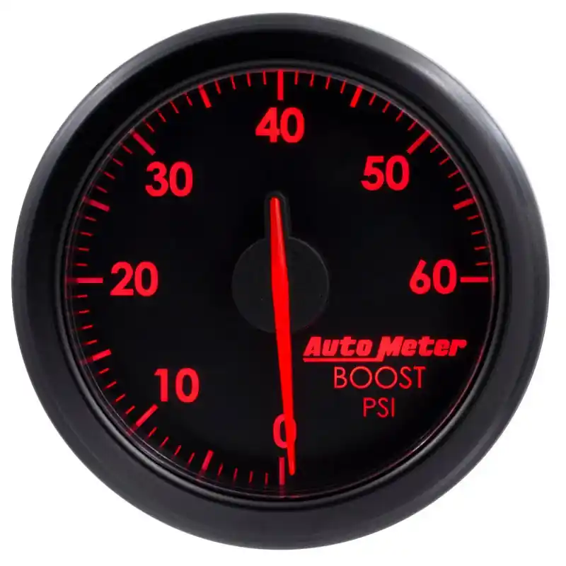 Autometer Airdrive 2-1/6in Boost Gauge 0-60 PSI - Black (ATM9160-T)