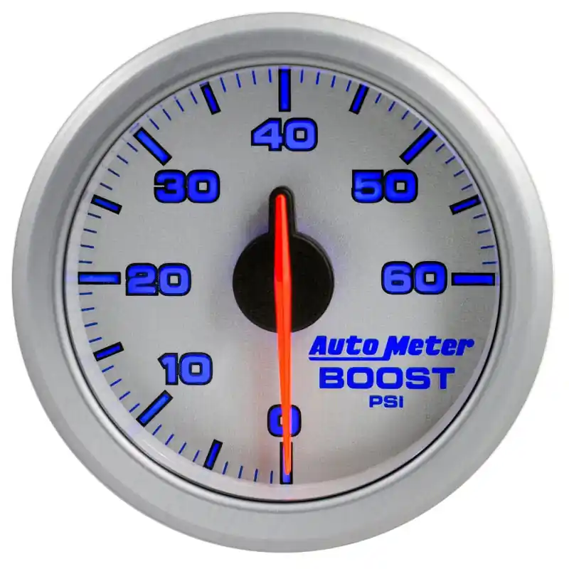 Autometer Airdrive 2-1/6in Boost Gauge 0-60 PSI - Silver (ATM9160-UL)