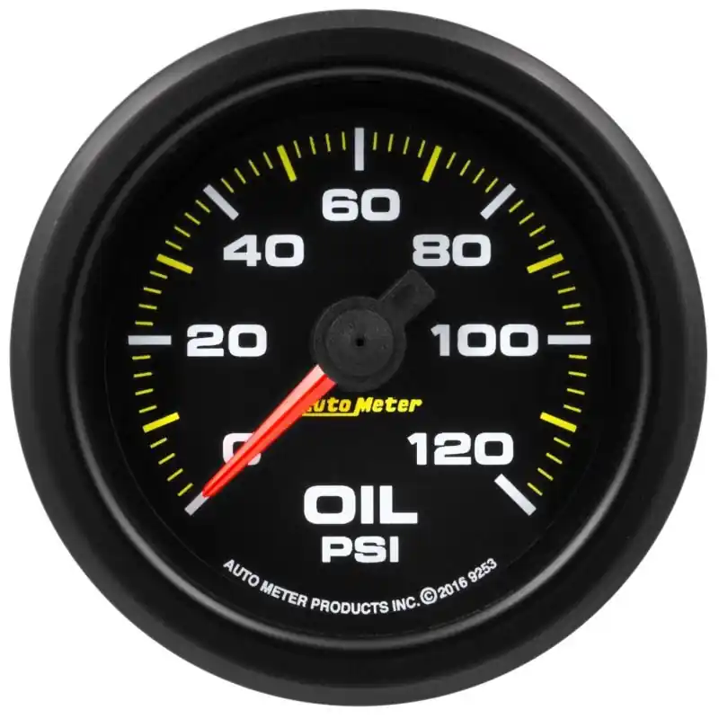 Autometer Extreme Environment 2-1/16in 120psi Stepper Motor Oil Pressure Gauge w/ Warning Light (ATM9253)