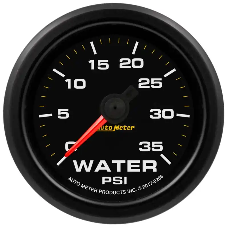 Autometer Extreme Environment 2-1/16in 35PSI Water Pressure Gauge w/ Warning (ATM9266)