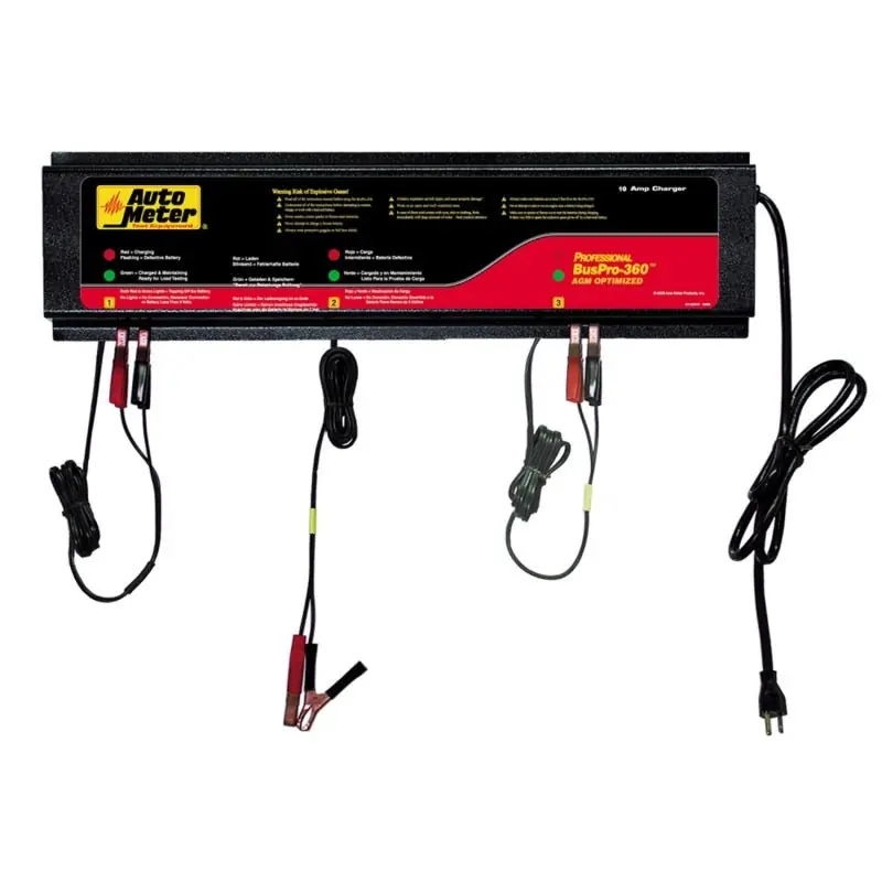 Autometer 120V 3 Station Automated Multi Battery Charging Station 5 Amps per Station (ATMBUSPRO-360)