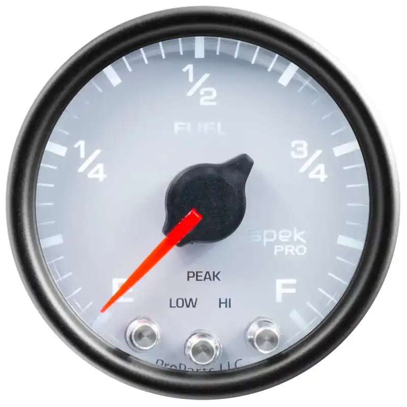 Autometer Spek-Pro Gauge Fuel Level 2 1/16in 0-270 Programmable Wht/Blk (ATMP31212)