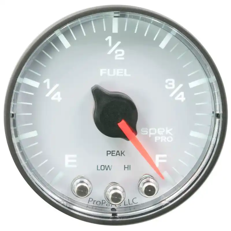 Autometer Spek-Pro Gauge Fuel Level 2 1/16in 0-270 Programmable Wht/Blk (ATMP312128)