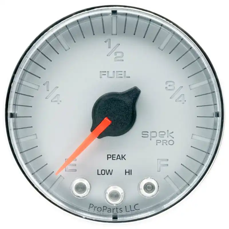 Autometer Spek-Pro Gauge Fuel Level 2 1/16in 0-270 Programmable Slvr/Chrm (ATMP312218)