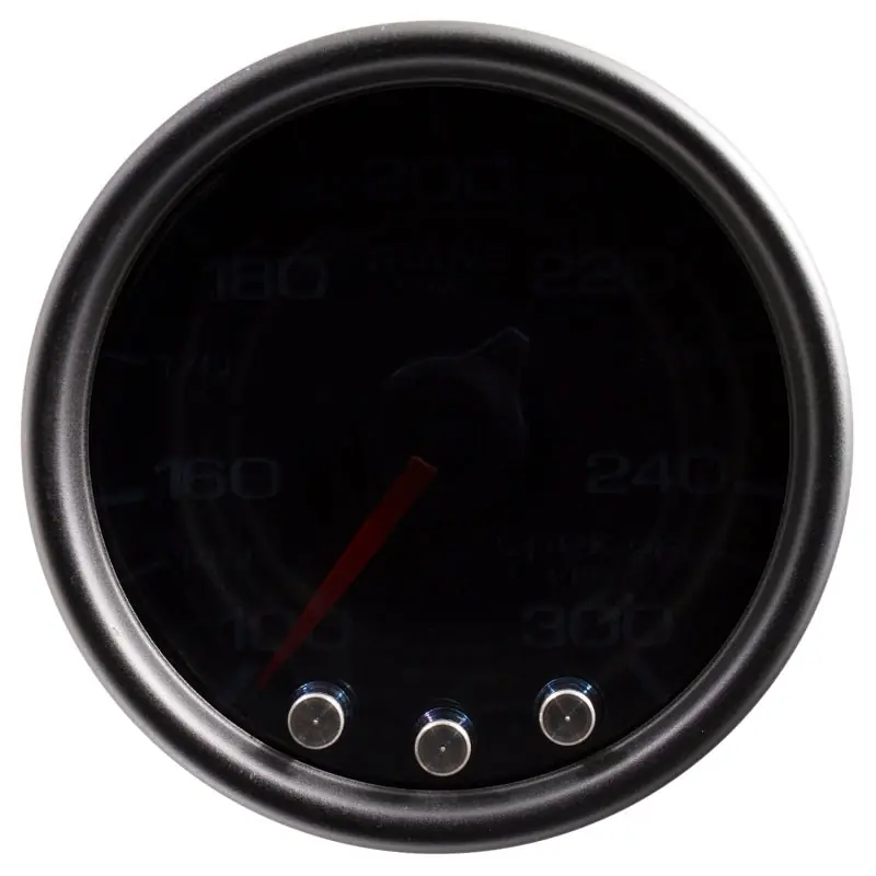 Autometer Spek-Pro Gauge Trans Temp 2 1/16in 300f Stepper Motor W/Peak & Warn Blk/Smoke/Blk (ATMP34252)