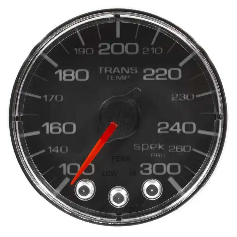 Autometer Spek-Pro Gauge Water Temp 2 1/16in 300f Stepper Motor W/Peak & Warn Blk/Chrm (ATMP346318)