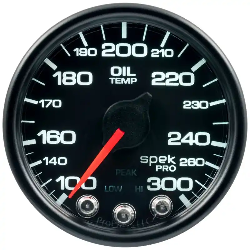 Autometer Spek-Pro - Nascar 2-1/16in Oil Temp 100-300F Bcb Ecu (ATMP52232)