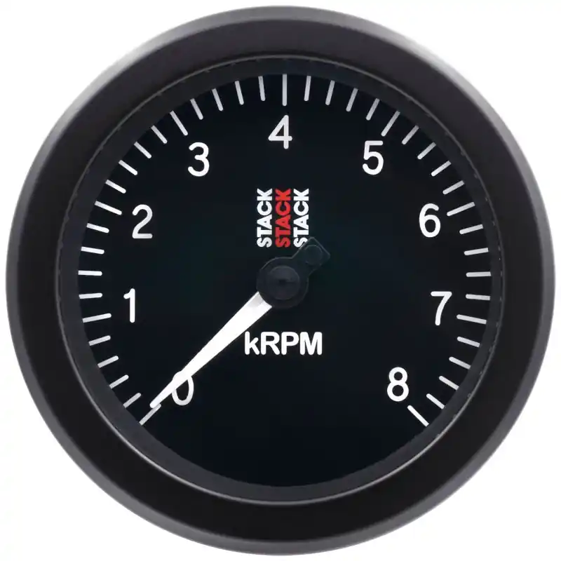 Autometer Stack Sport 88mm 0-8K RPM Tachometer - Black (ATMST100-08)