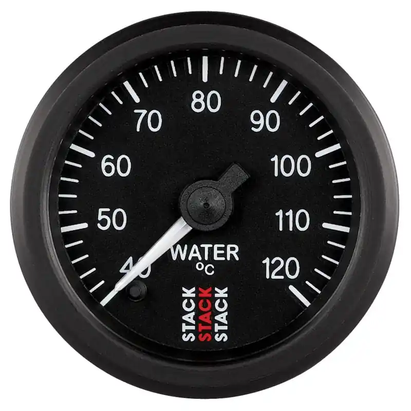 Autometer Stack 52mm 40-120 Deg C 1/8in NPTF Male Pro Stepper Motor Water Temp Gauge - Black (ATMST3307)