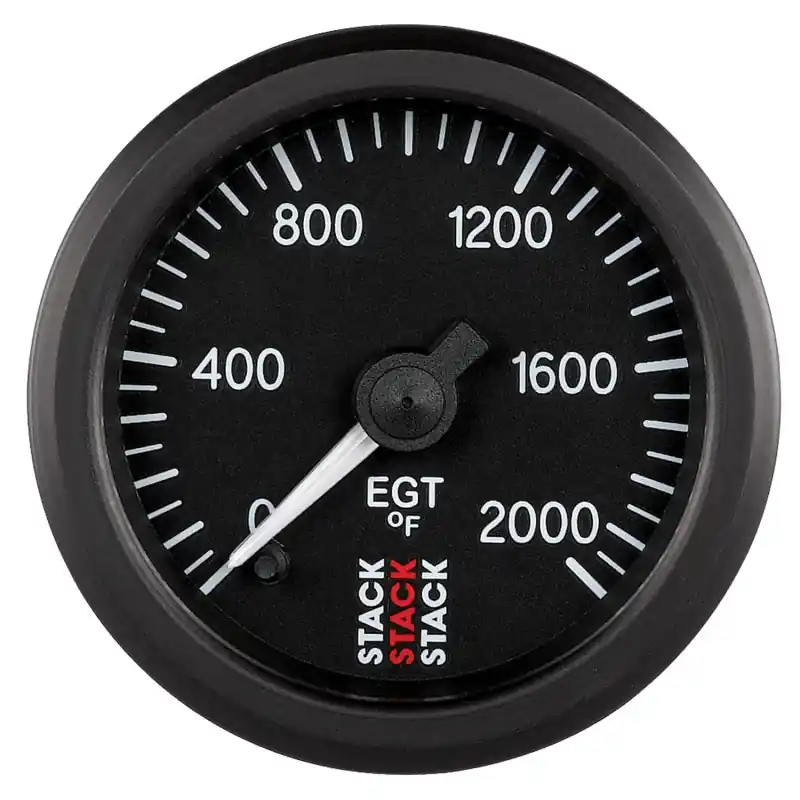 Autometer Stack 52mm 0-2000 Deg F Pro Stepper Motor Exhaust Gas Temp Gauge - Black (ATMST3314)