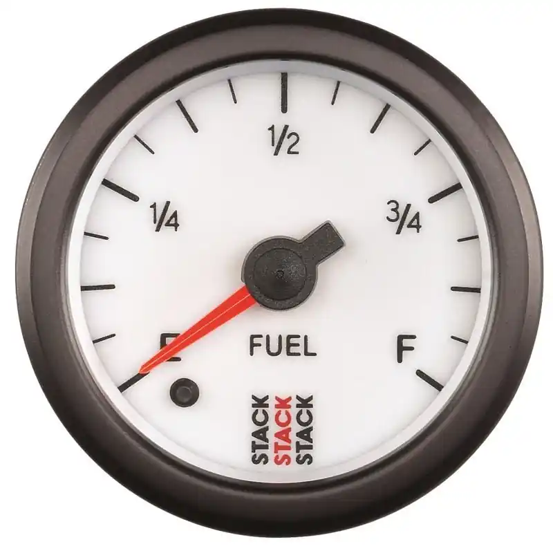 Autometer Stack 52mm 0-280 Ohm Programmable Pro Stepper Motor Fuel Level Gauge - White (ATMST3365)