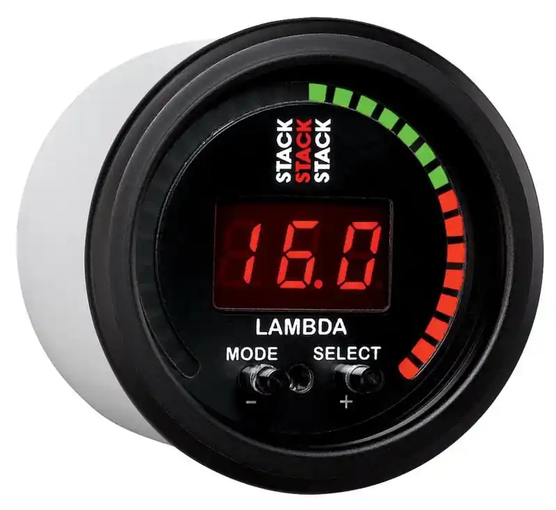 Autometer Stack Instruments 52mm Wideband Air-Fuel Ratio (LAMBDA) Gauge - Black (ATMST3403)