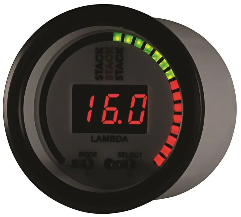 Autometer Stack 52mm Pro-Control Wideband Air/Fuel Ratio (Lambda) Gauge - White (ATMST3404)
