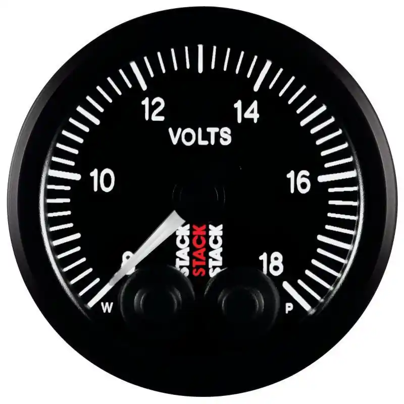 Autometer Stack 52mm 8-18V Pro-Control Battery Voltage Gauge -Black (ATMST3516)