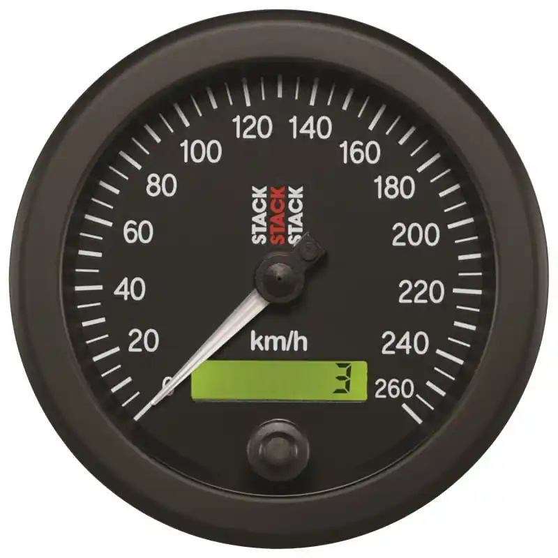 Autometer Stack 88mm 0-260 KM/H Electronic Speedometer - Black (ATMST3802)