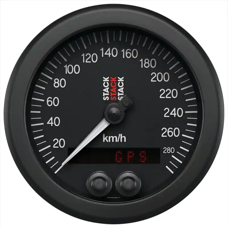Autometer Stack Instruments 88mm 0-290 KM/H GPS Speedometer - Black (ATMST3804)