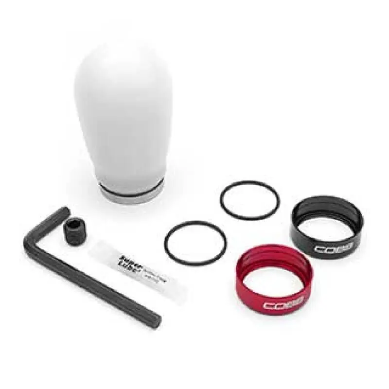 Cobb 12-16 FR-S / 2012+ BRZ / 2017+ GR86 / Focus ST+RS / Fiesta ST Tall Weighted COBB Knob - White (COBB291370-W)