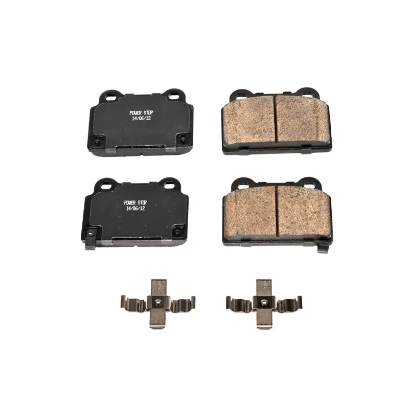 Power Stop 08-15 Mitsubishi Lancer Rear Z17 Evolution Ceramic Brake Pads w/Hardware (PSB17-1368)