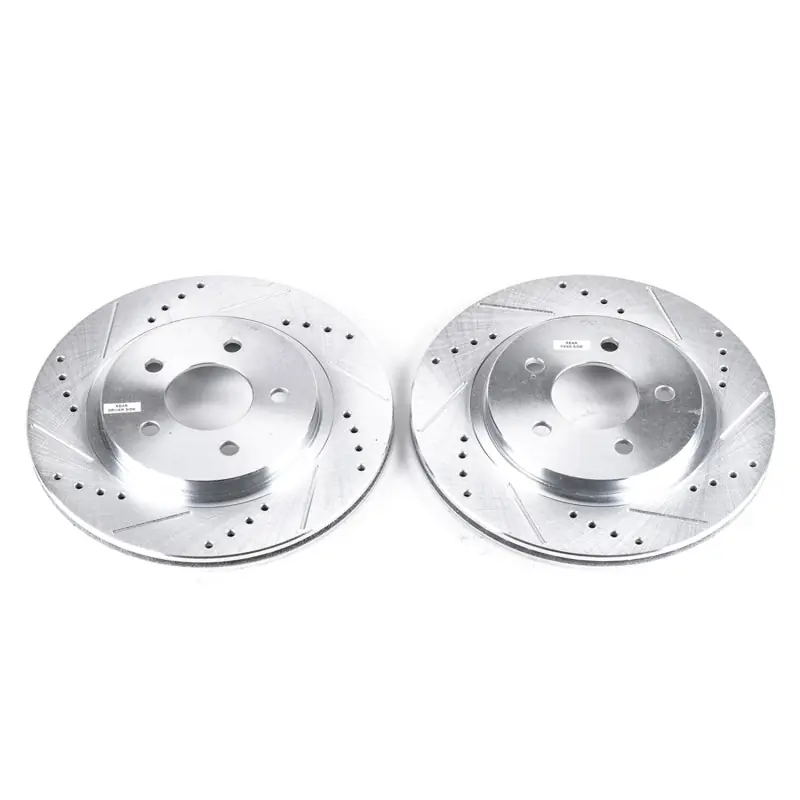 Power Stop 05-14 Ford Mustang Rear Evolution Drilled & Slotted Rotors - Pair (PSBAR8174XPR)