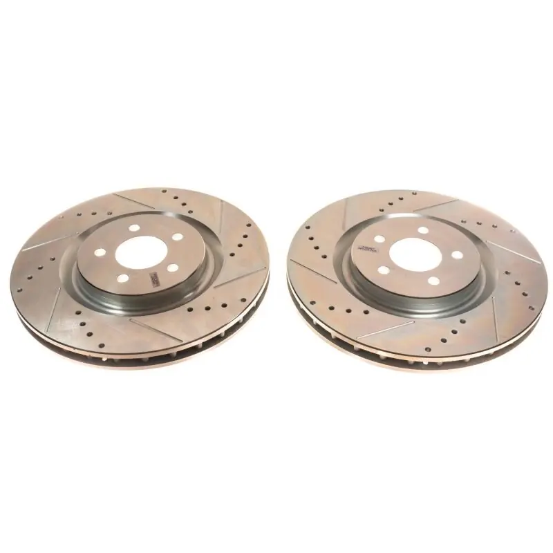 Power Stop 07-14 Ford Mustang Front Evolution Drilled & Slotted Rotors - Pair (PSBAR8184XPR)