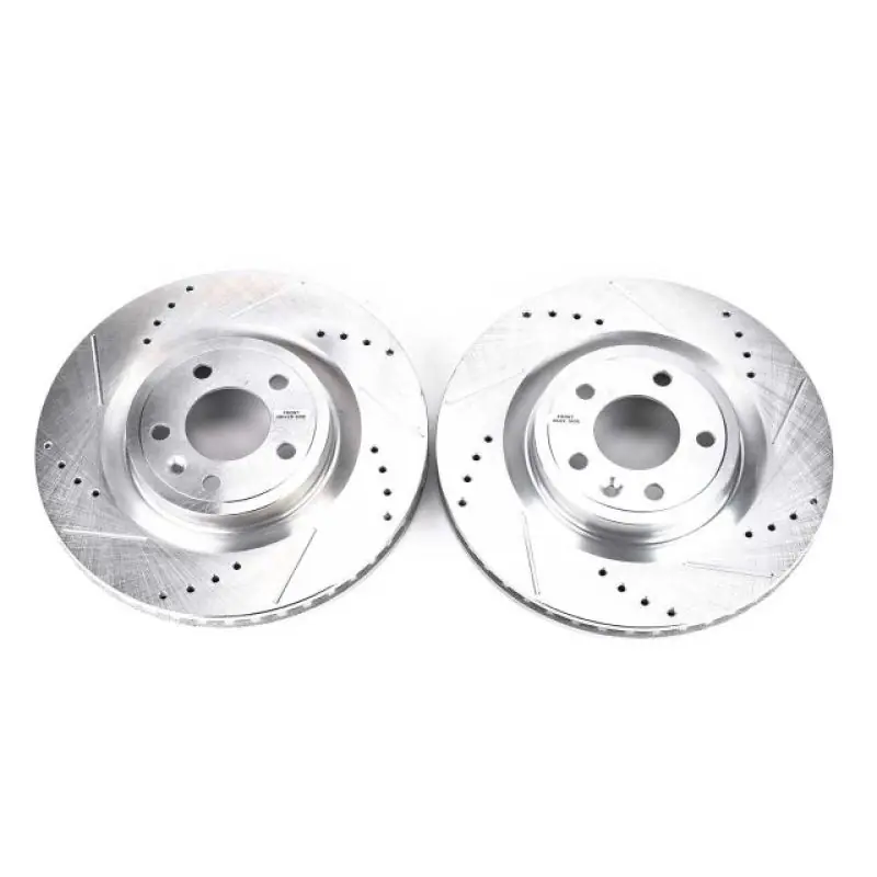 Power Stop 11-14 Ford Mustang Front Evolution Drilled & Slotted Rotors - Pair (PSBAR85144XPR)