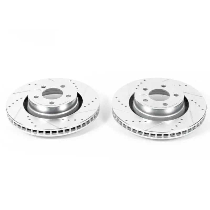 Power Stop 15-19 Ford Mustang Front Evolution Drilled & Slotted Rotors - Pair (PSBAR85158XPR)