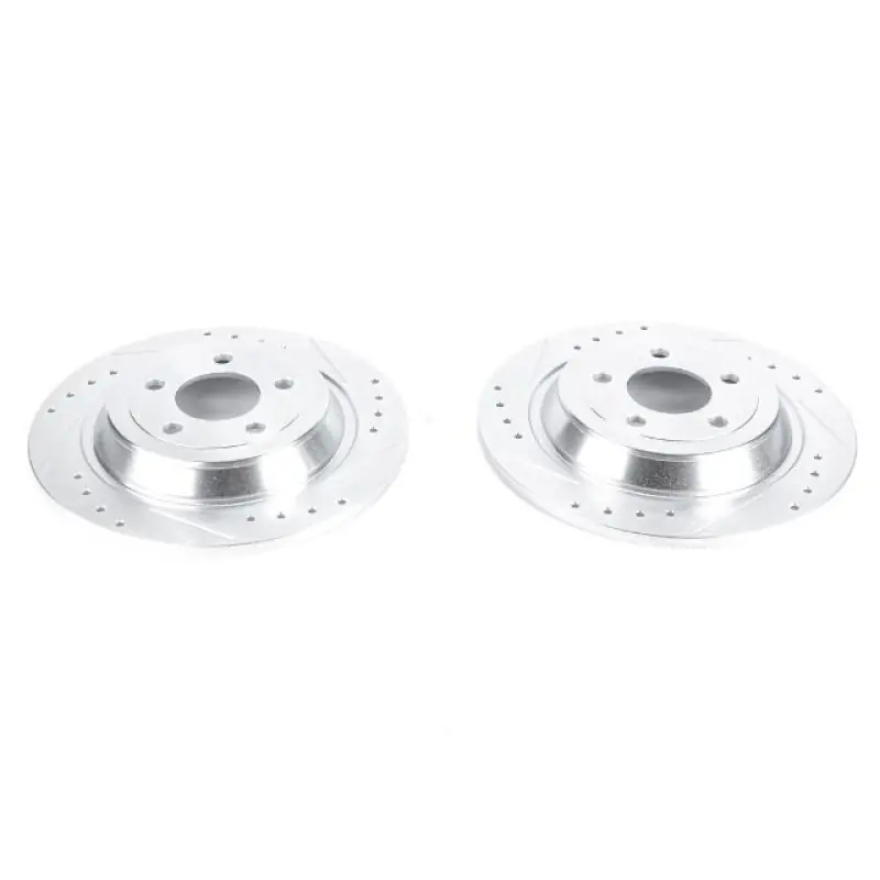 Power Stop 15-19 Ford Mustang Rear Evolution Drilled & Slotted Rotors - Pair (PSBAR85161XPR)