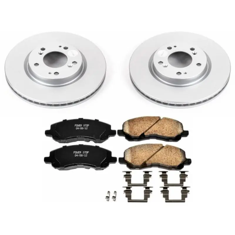 Power Stop 06-12 Mitsubishi Eclipse Front Z17 Evolution Geomet Coated Brake Kit (PSBCRK094)