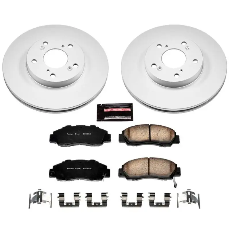 Power Stop 98-02 Honda Accord Front Z17 Evolution Geomet Coated Brake Kit (PSBCRK1041)