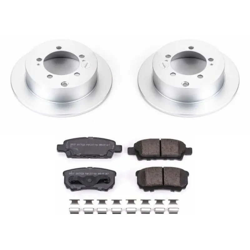 Power Stop 04-06 Mitsubishi Lancer Rear Z17 Evolution Geomet Coated Brake Kit (PSBCRK1202)