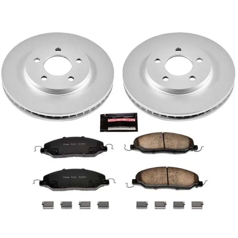 Power Stop 05-10 Ford Mustang Front Z17 Evolution Geomet Coated Brake Kit (PSBCRK1382)