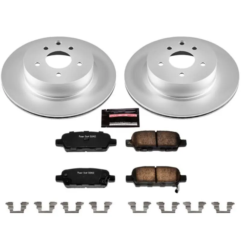 Power Stop 08-12 Infiniti EX35 Rear Z17 Evolution Geomet Coated Brake Kit (PSBCRK179)