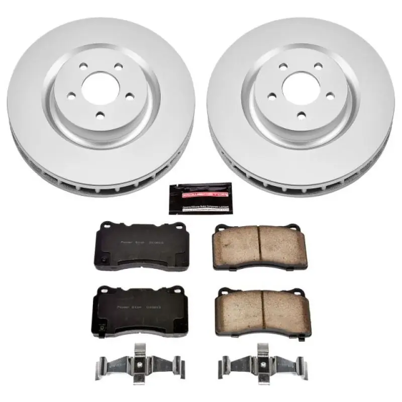 Power Stop 07-14 Ford Mustang Front Z17 Evolution Geomet Coated Brake Kit (PSBCRK4547)