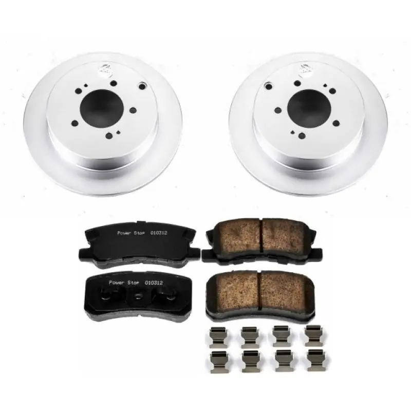 Power Stop 09-15 Mitsubishi Lancer Rear Z17 Evolution Geomet Coated Brake Kit (PSBCRK5499)