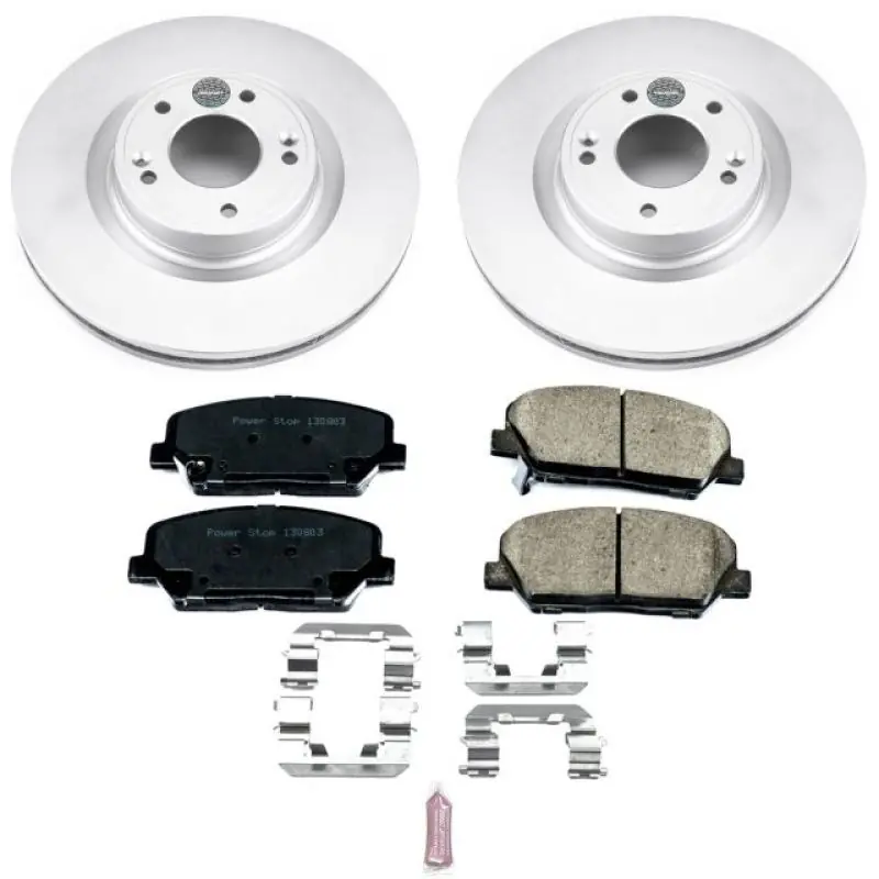 Power Stop 10-16 Hyundai Genesis Coupe Front Z17 Evolution Geomet Coated Brake Kit (PSBCRK6169)