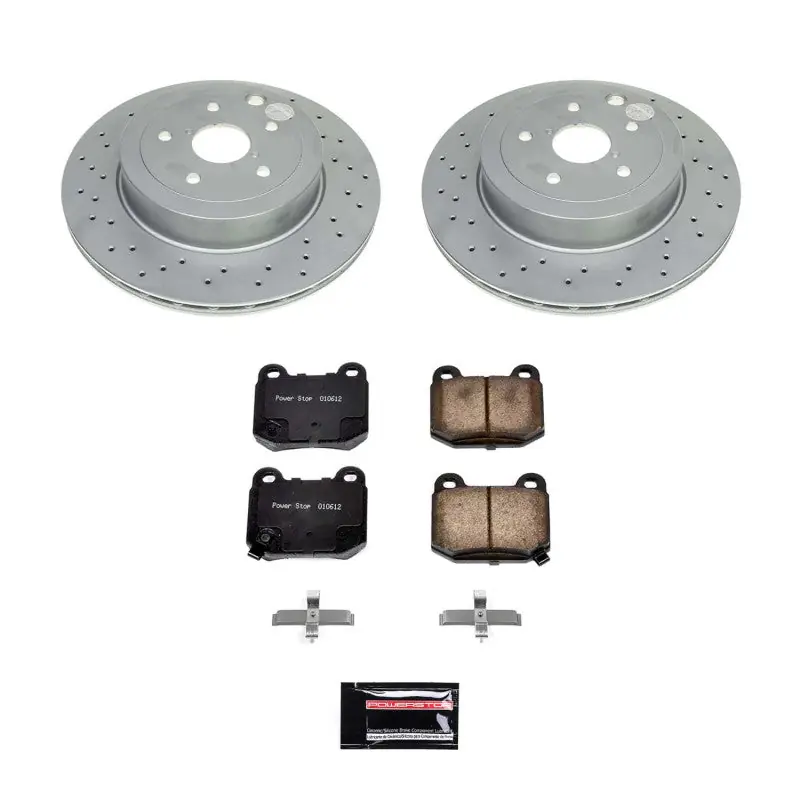 Power Stop 2021 Subaru WRX (w/2 Piston Rear Calipers) Rear Z17 Coated Brake Kit (PSBCRK9015)