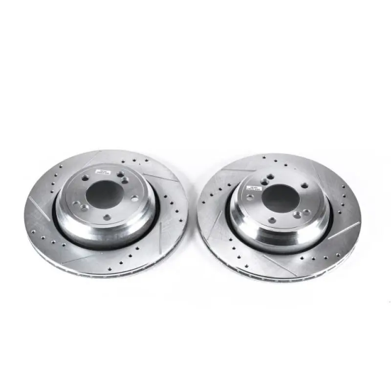 Power Stop 01-06 BMW M3 Rear Evolution Drilled & Slotted Rotors - Pair (PSBEBR666XPR)