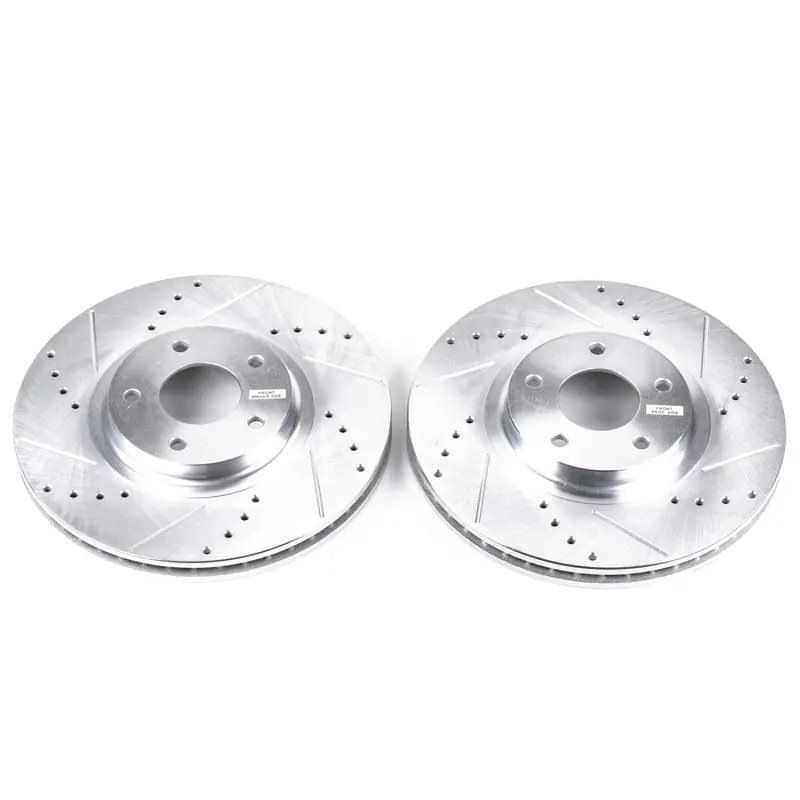 Power Stop 03-05 Infiniti FX35 Front Evolution Drilled & Slotted Rotors - Pair (PSBJBR1100XPR)