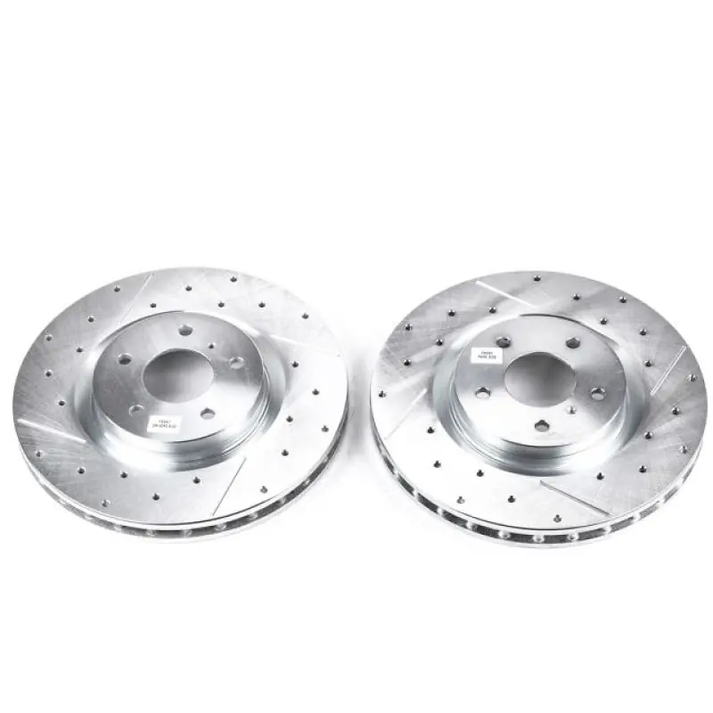 Power Stop 03-04 Infiniti G35 Front Evolution Drilled & Slotted Rotors - Pair (PSBJBR1107XPR)