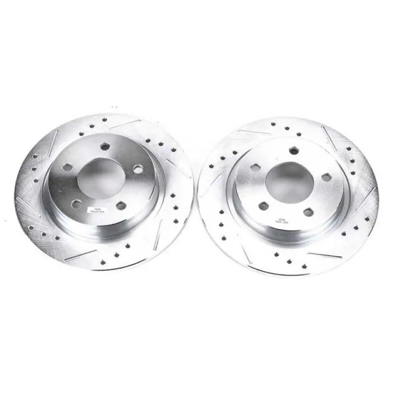 Power Stop 04-13 Mazda 3 Rear Evolution Drilled & Slotted Rotors - Pair (PSBJBR1116XPR)