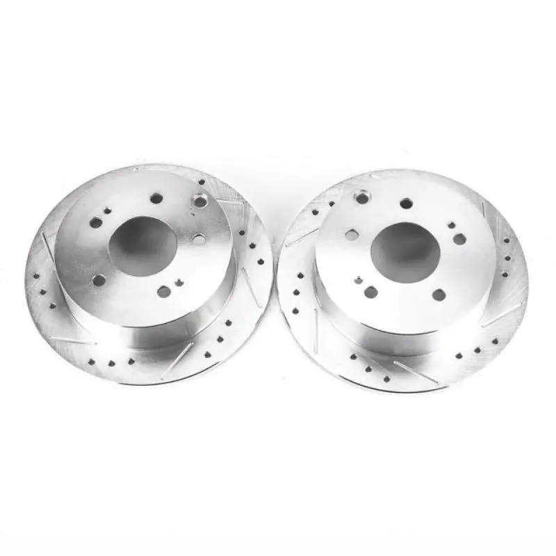 Power Stop 06-12 Mitsubishi Eclipse Rear Evolution Drilled & Slotted Rotors - Pair (PSBJBR1130XPR)