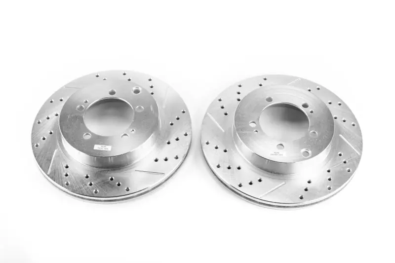 Power Stop 03-06 Mitsubishi Lancer Rear Evolution Drilled & Slotted Rotors - Pair (PSBJBR1131XPR)