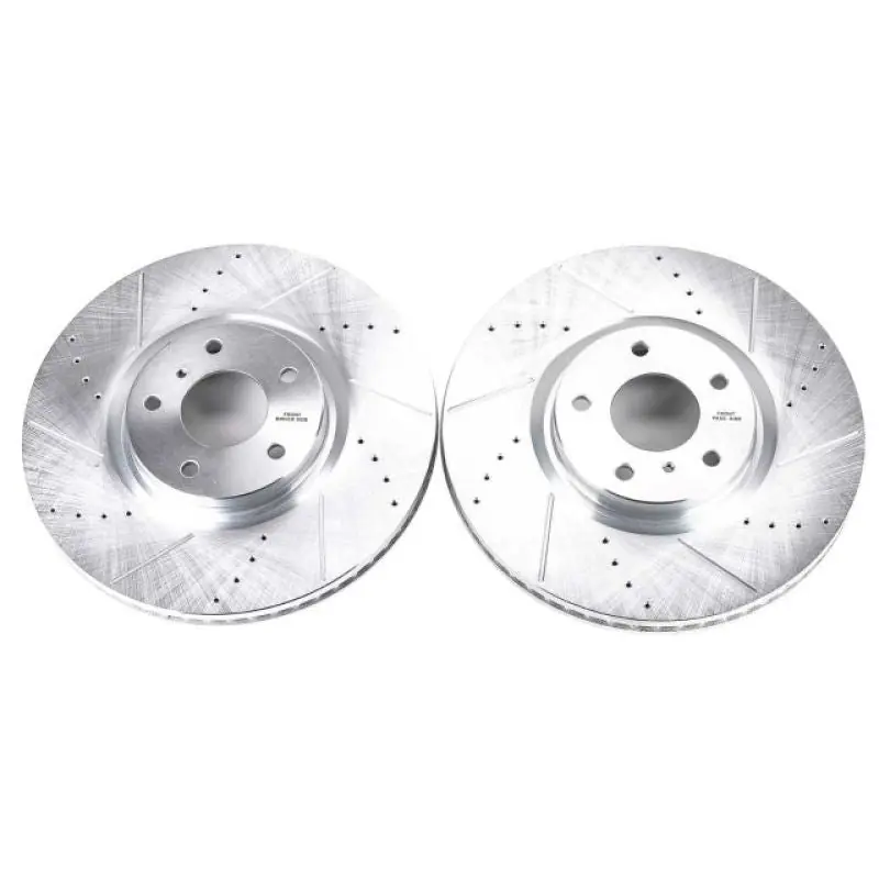 Power Stop 07-08 Infiniti G35 Front Evolution Drilled & Slotted Rotors - Pair (PSBJBR1195XPR)